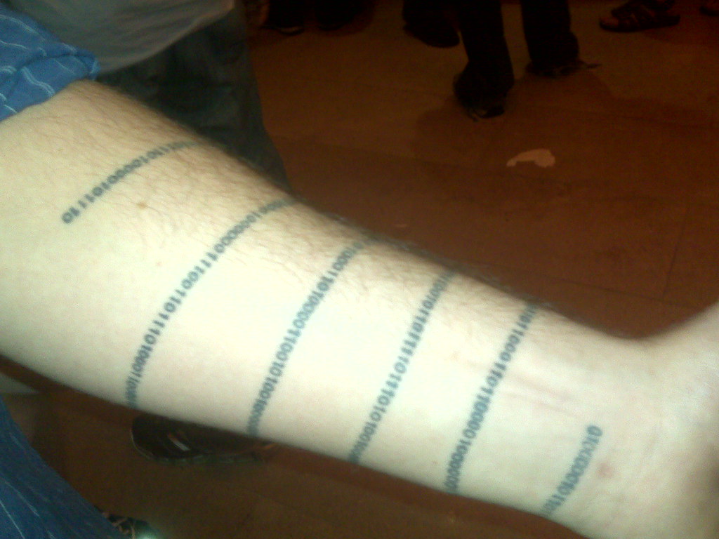 30 Binary Tattoo Designs For Men  Coded Ink Ideas