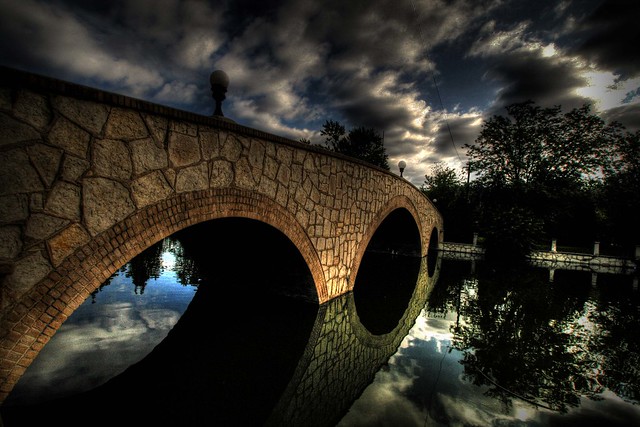 Mineral Palace park bridge,Pueblo.