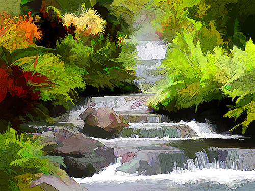 Waterfall-simplify-colorline | by Albert Y