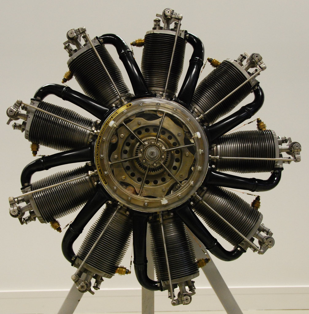 Rodtary Engine Rotary Engine | Beautiful LaRhone rotary engine. Built by W.… | Flickr