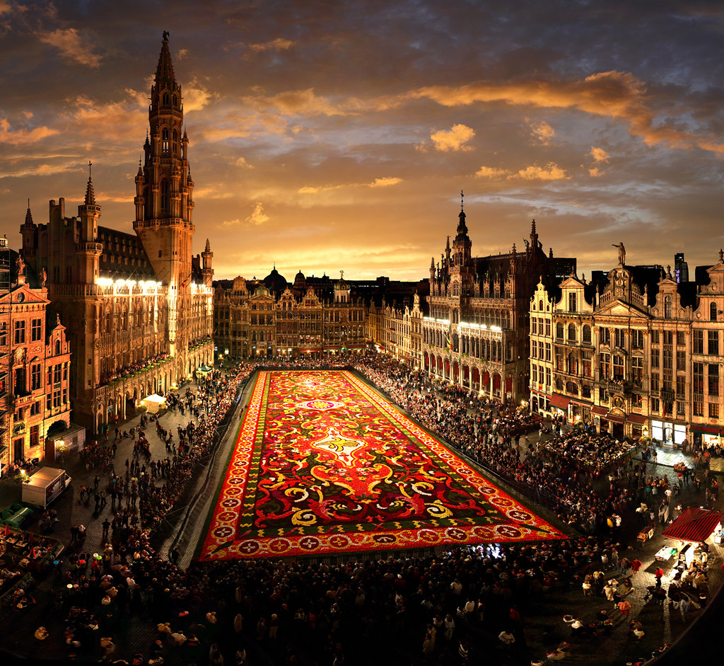 Carpet flower, Great Market, Brussels, Belgium