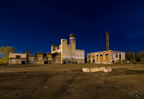 plant industry night ruins detroit continental demolition motors anandoned