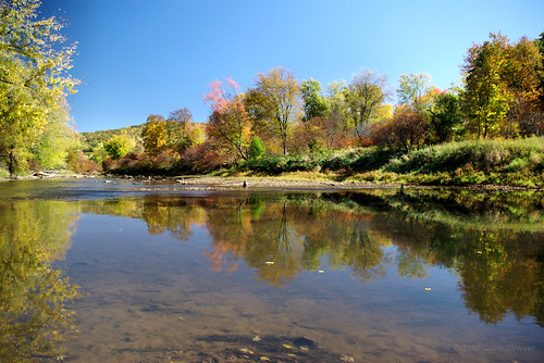 autumn reflection fall water river pennsylvania pa allegheny mckean eldred