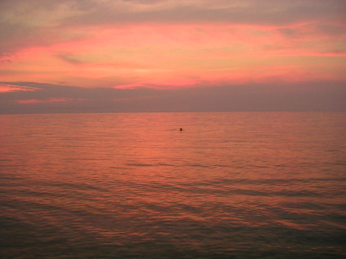 sunset sky beach water dusk michigan steve 2006 lakemichigan