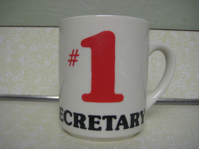 Vintage Number One Secretary Coffee Mug Tea Cup Mothers Day Gift Valentine's Day Gift