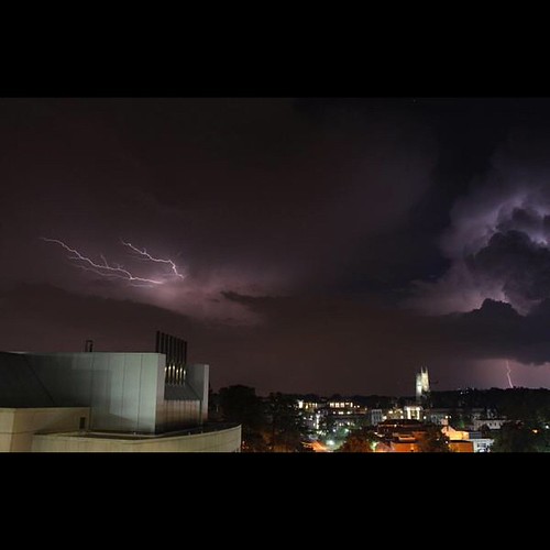 @DukeEngineering grad student, Devin Bridgen took a break from working in the lab to snap this photo of last night's lightning storm! #PictureDuke #DukeSummer #Duke360