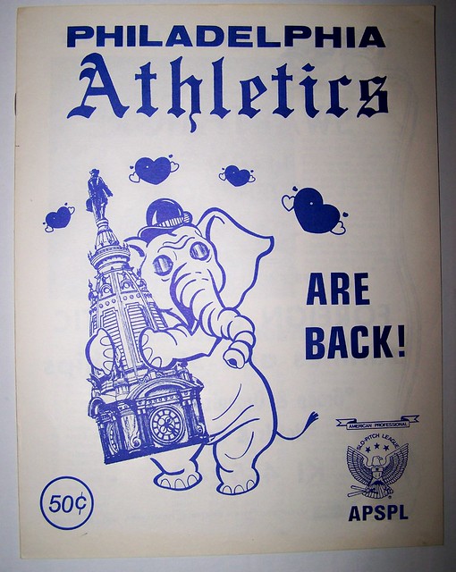 1978 PHILADELPHIA ATHLETICS APSPL scorebook