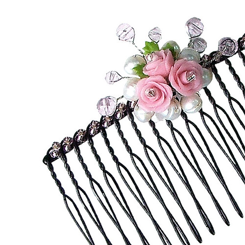 Cute rose hair comb | Handcrafted bridal jewelry, set of tia… | Flickr