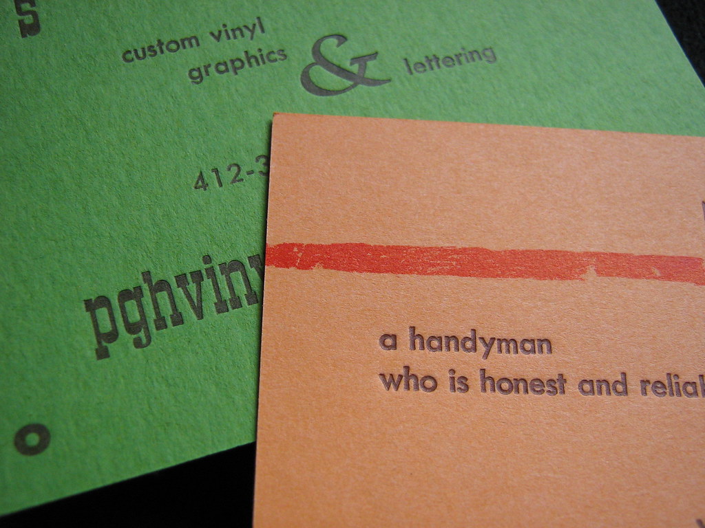 Letterpress business cards | Two business cards I recently p… | Flickr