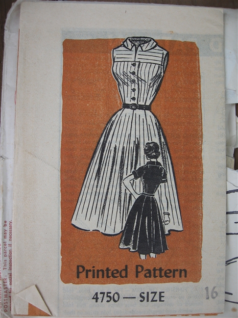 Vintage shirtdress sewing pattern