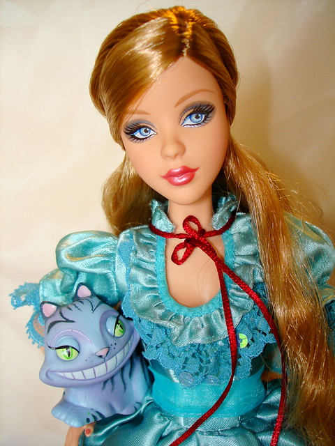 Alice in Wonderland Barbie with the Cheshire Cat