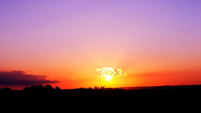 Crepuscular ray sunset