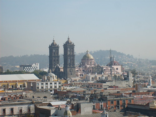 Vista panoramica. Catedral. Puebla, Pue