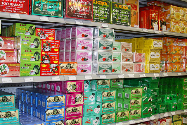 Colorful Teas at the Asian Market