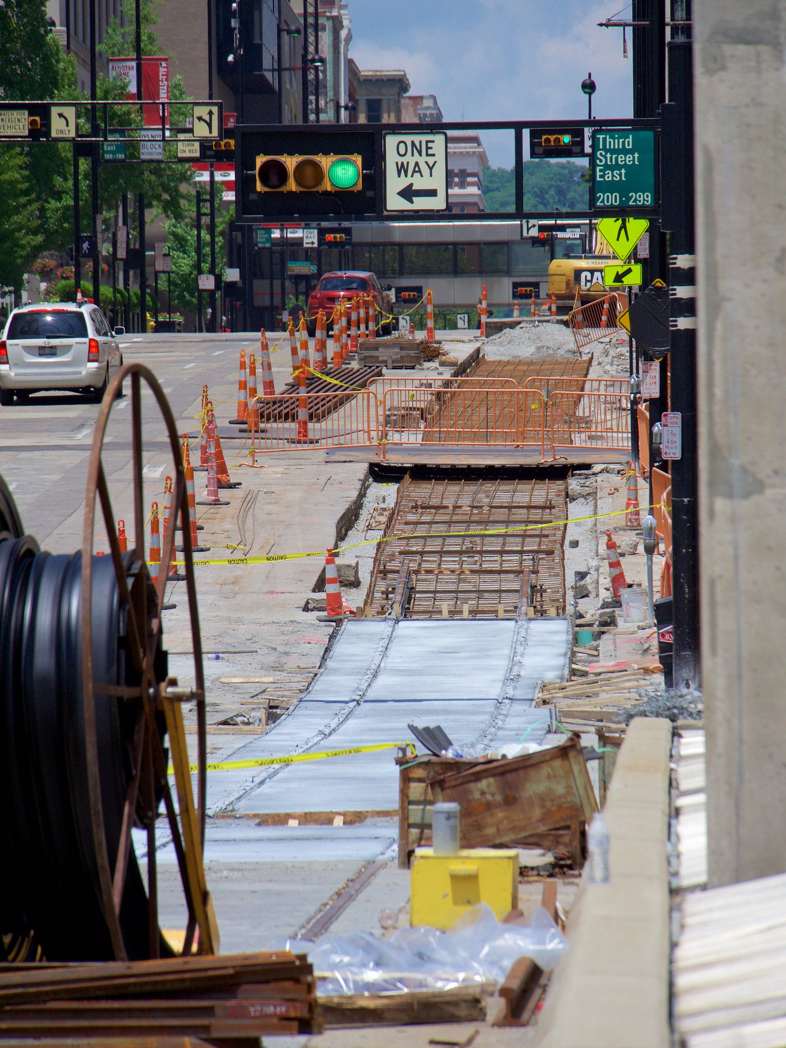 Main Street Track Construction