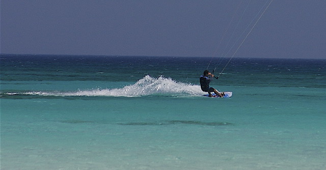 Kite Surfer at Elafonisi, Crete