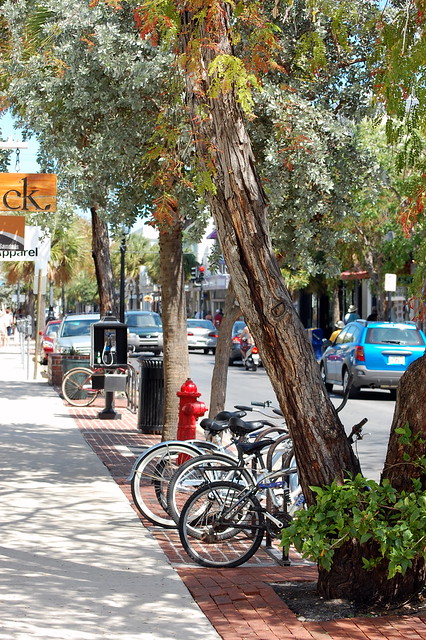 Bicycle parking - Downtown Key West, Florida