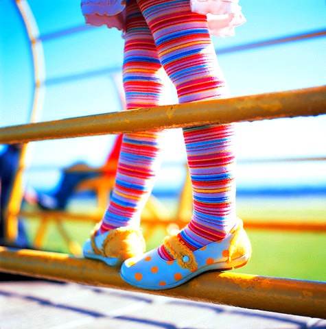 42-17048342 | Girl in colorful tights at a playground --- Im… | Flickr