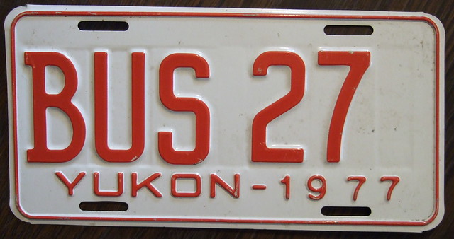 YUKON 1979 Bus plate