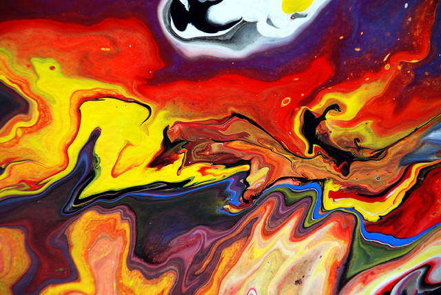 Colour Explosion Liquid Painting