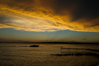 Sunset Boating on Whitefish Lake