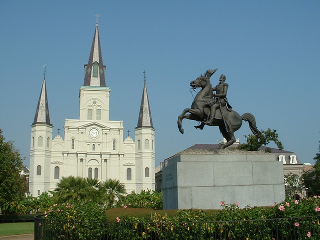 St. Louis Cathedral across Jackson Square