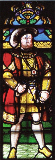 Stained glass portrait of Henry VIII