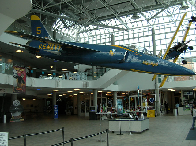 Lobby of the Cradle of Aviation Museum in Garden City, New York