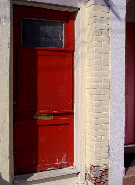 Toronto, ON, red door on Bathurst St.