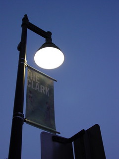 Street light with Clark Art Institute Sign
