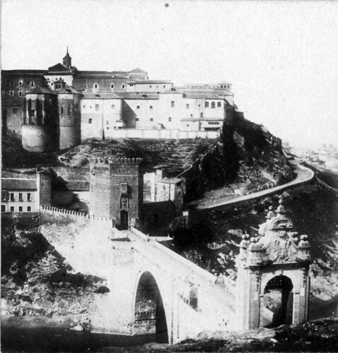Puente de Alcántara (Toledo) en 1856. Fotografía de Joseph Carpentier