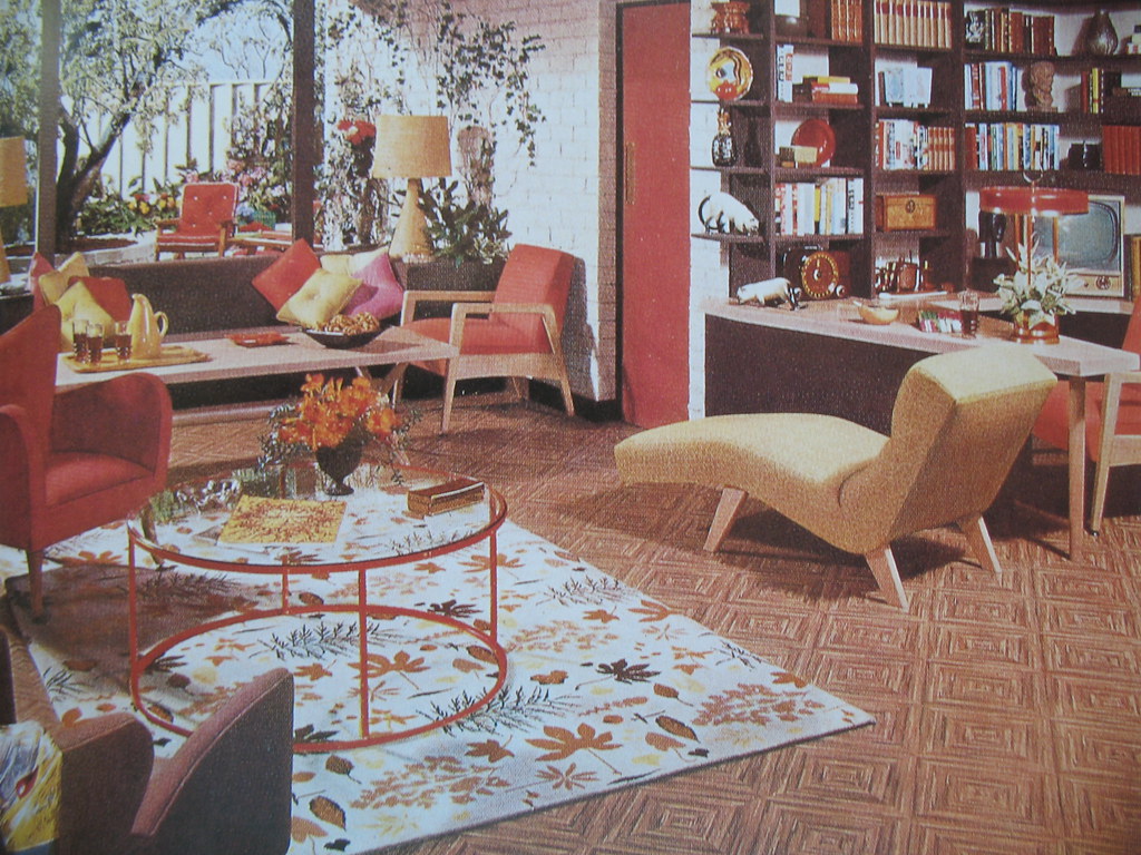 1950s Curvy Sofa In Living Room