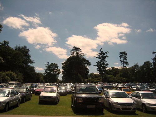 Our Green And Pleasant Land The car park at Hever Castle on a hot, June day. Hever to Leigh.