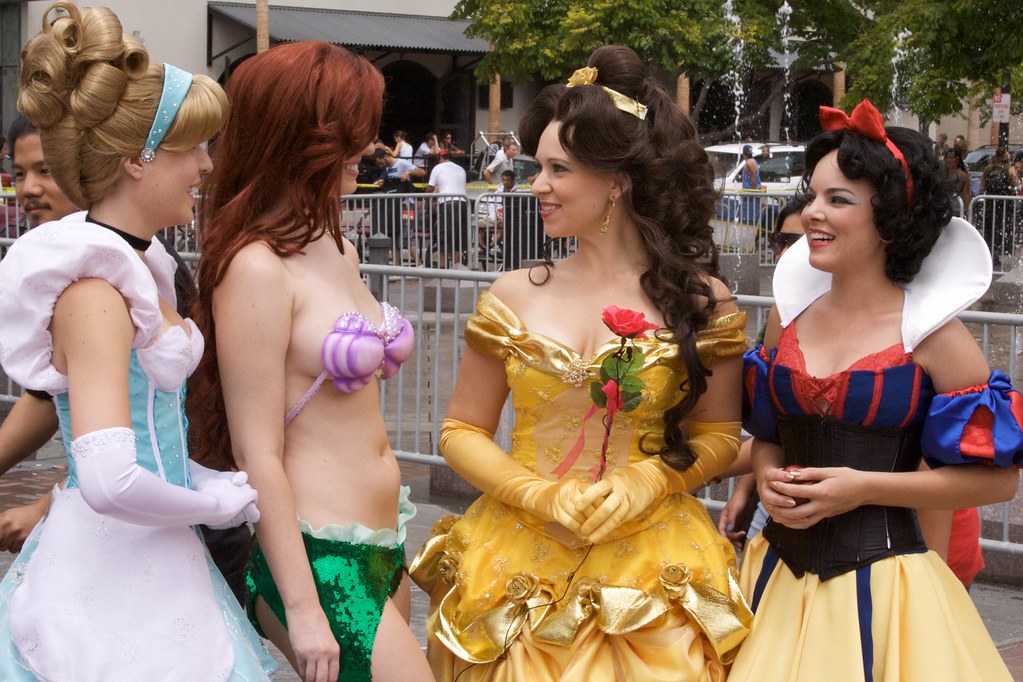 ariel, smile, rose, costume, model, sandiego, cosplay, group, disney, belle...