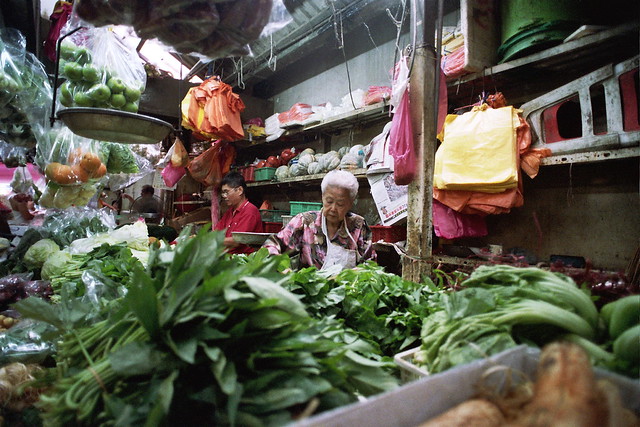 KL Chinatown : Vegetable lady (2)