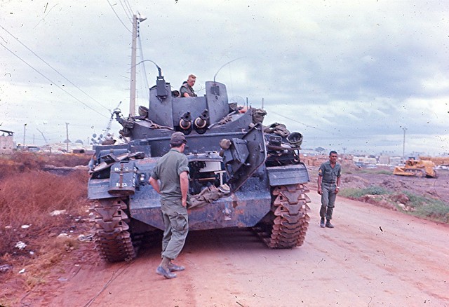 M42 'Duster' near Saigon - on convoy  - 1967