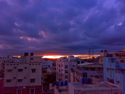 city sunset sky urban cloud india nature colors beautiful beauty rain dark horizon bangalore capture mahs n73 n73mobile mahsworld