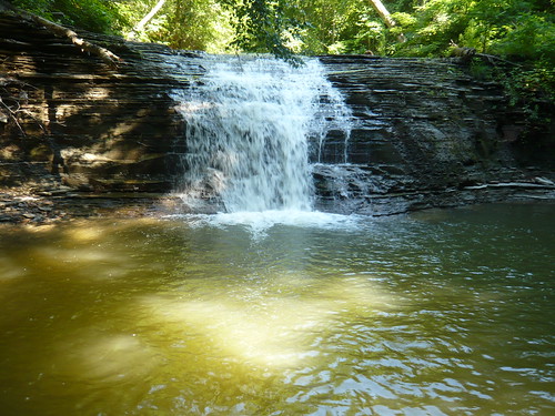 sunlight swimming waterfall