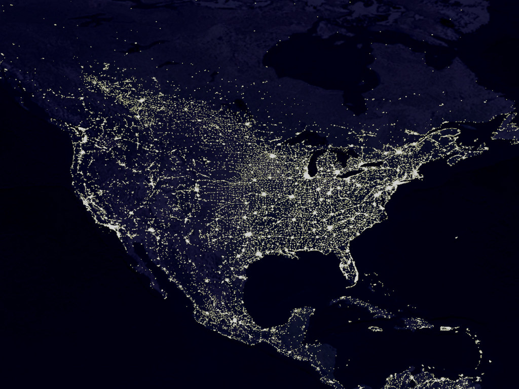 The Night Lights of the United States (as seen from space)… | Flickr