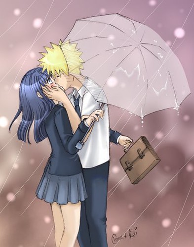 Naruto and hinata kissing