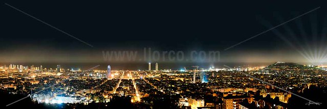Panorámica de Barcelona noche_Ref.: N-297