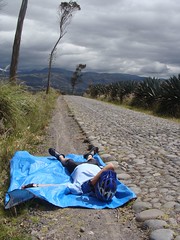 Resting on the bad road