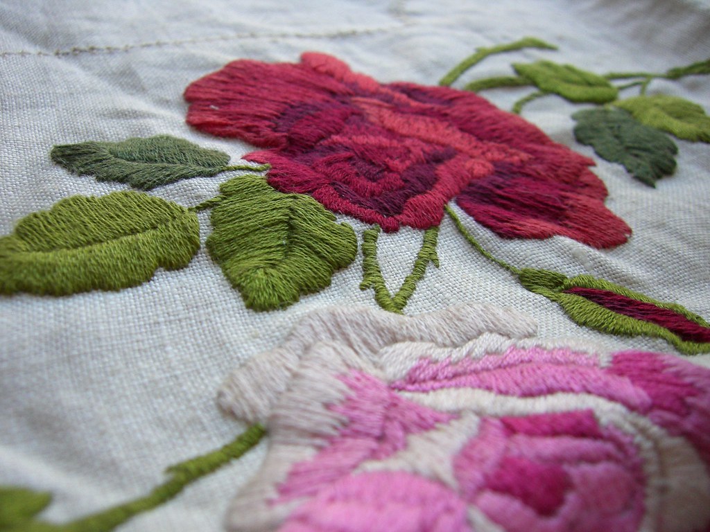 Enbroidered doiley - in progress | I started this in '97 or … | Flickr