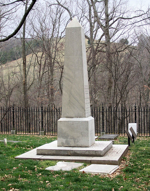 Monticello:  Jefferson's Obelisk Gravemarker