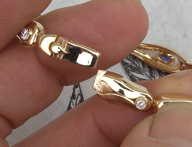 14K Sapphire Diamond Bracelet / 3