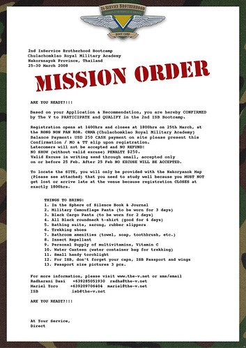Mission Order | Am I Ready? In-Service Brotherhood Bootcamp … | Flickr