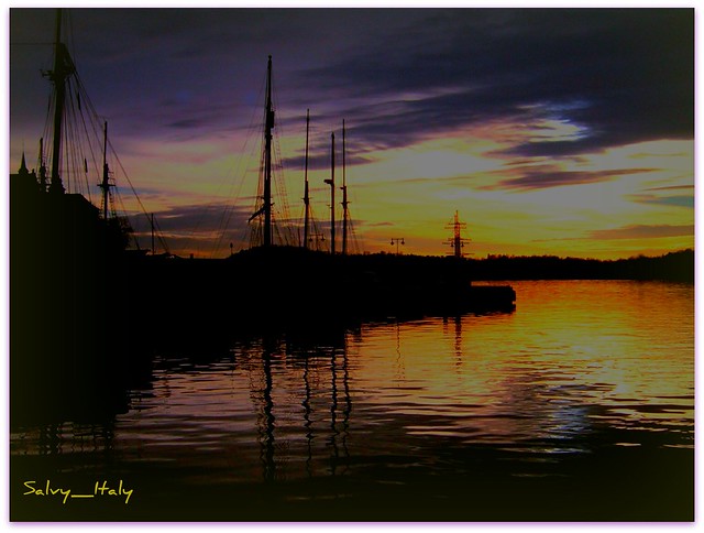 Sul tramonto del Porto di Oslo