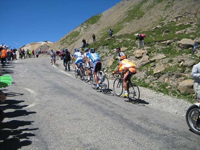 Galibier the leaders near the top