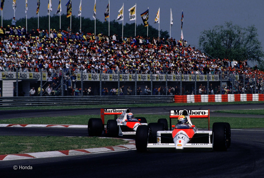 Ayrton Senna & Alan Prost 1989 British Grand Prix Formula One Photo 096