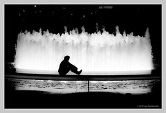 Lincoln Center Fountain Silhouette: Zoom from the Met's Balcony